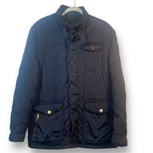 Johnston & Murphy  Men's Navy QuiltedField Jacket Size Large